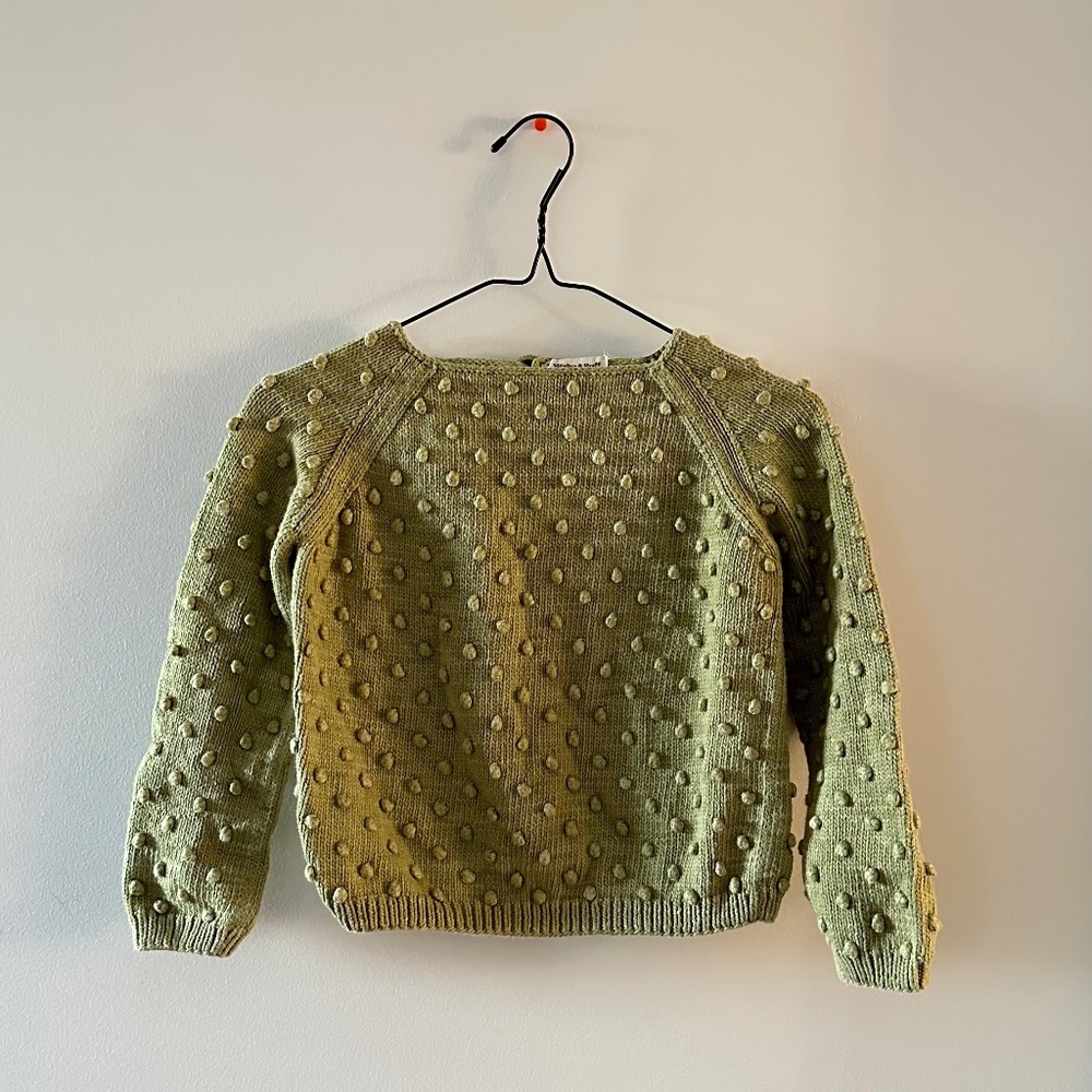 Misha & Puff kids cotton popcorn sweater